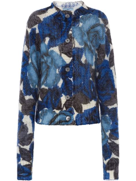 prada floral cardigan